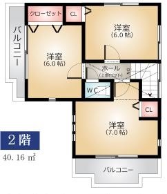 川口市大字赤井間取り2階